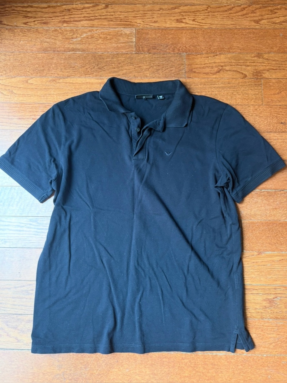 Y2K EMPORIO ARMANI POLO SHIRT BLACK MADE IN TÜRKIYE